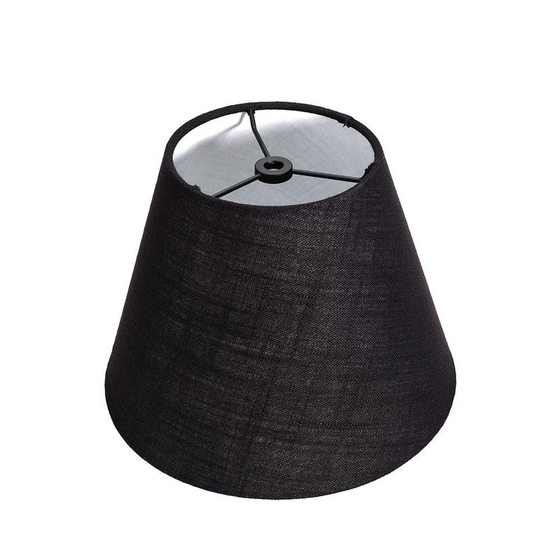 TOOTOO STAR Barrel Black Small Lamp Shade for Table Lamps Replacement, 5x9x7 Inch,Fabric Cloth, Spider Model (Black) - Image 1